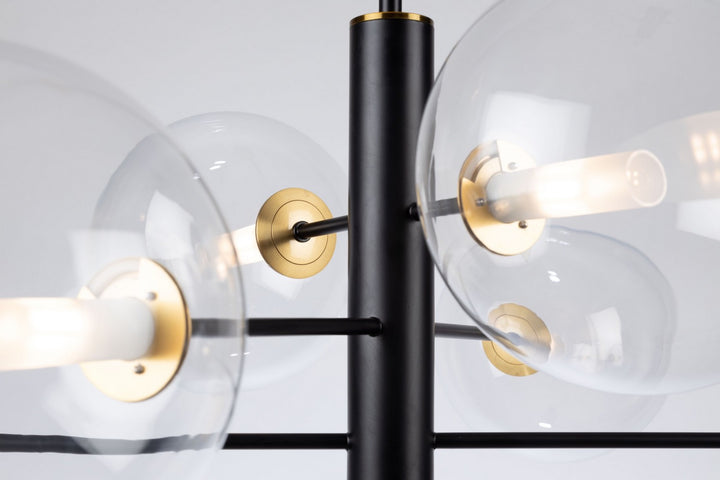 Artcraft Aurelia AC11766VB Chandelier Light - Matte Black & Brass