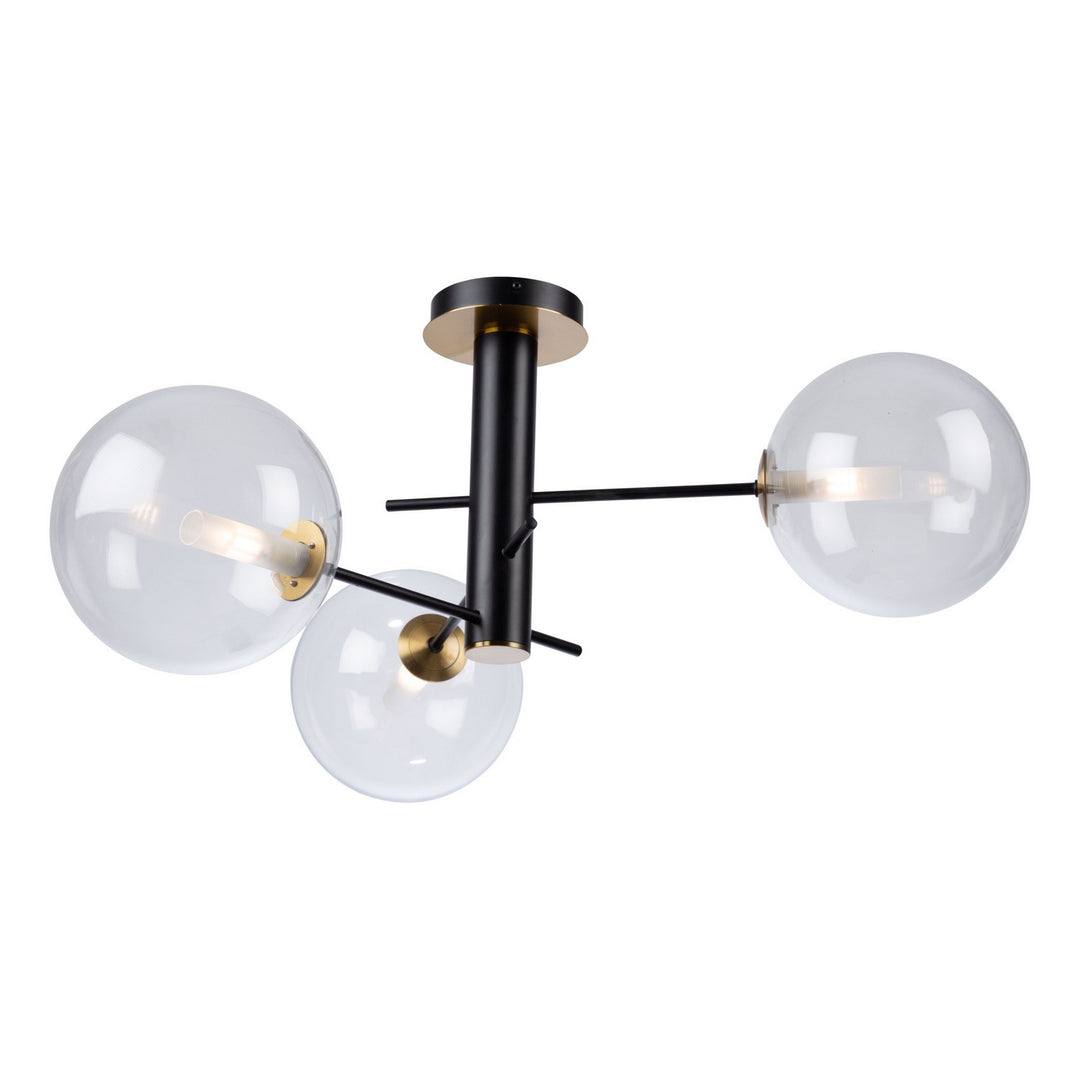 Artcraft Aurelia AC11763VB Ceiling Light - Matte Black & Brass