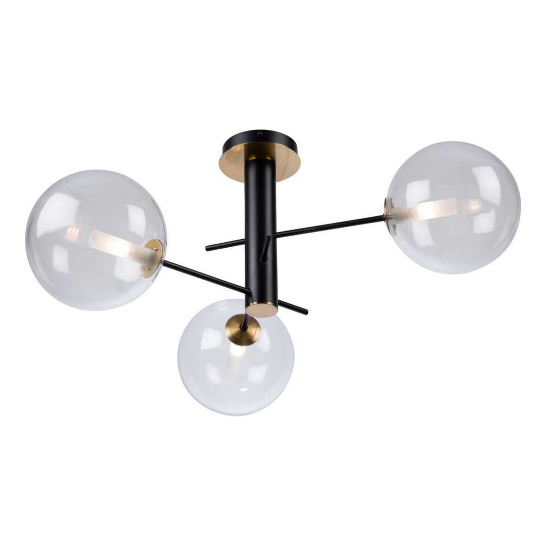 Artcraft Aurelia AC11763VB Ceiling Light - Matte Black & Brass