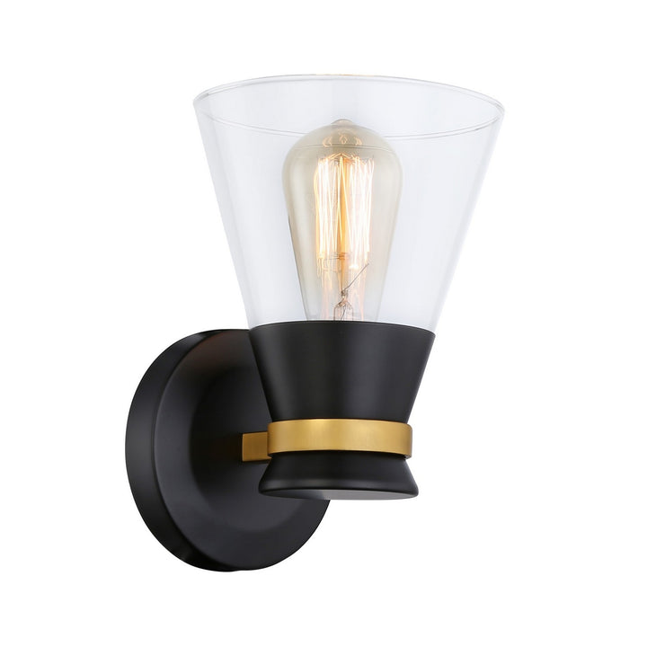 Artcraft Kanata AC11801BB Wall Light - Black & Brushed Brass