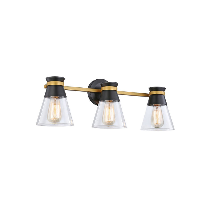Artcraft Kanata AC11803BB Bath Vanity Light 26 in. wide - Black & Brushed Brass