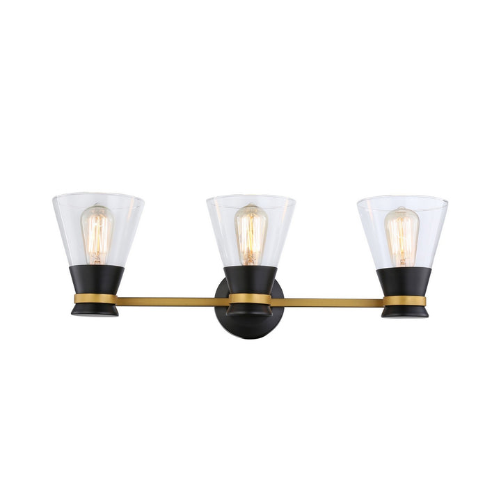 Artcraft Kanata AC11803BB Bath Vanity Light 26 in. wide - Black & Brushed Brass
