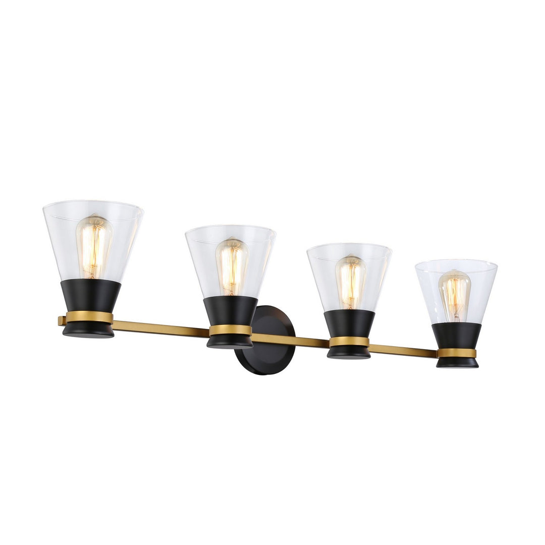 Artcraft Kanata AC11804BB Bath Vanity Light 36 in. wide - Black & Brushed Brass