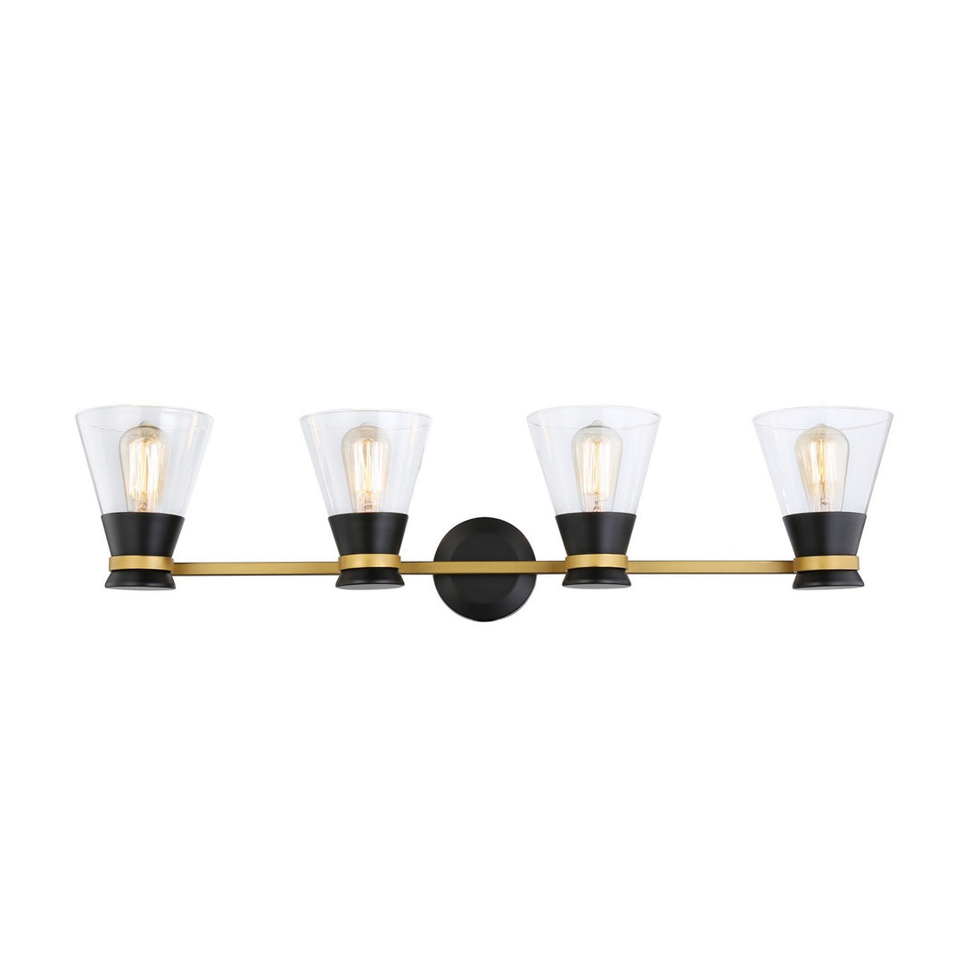 Artcraft Kanata AC11804BB Bath Vanity Light 36 in. wide - Black & Brushed Brass