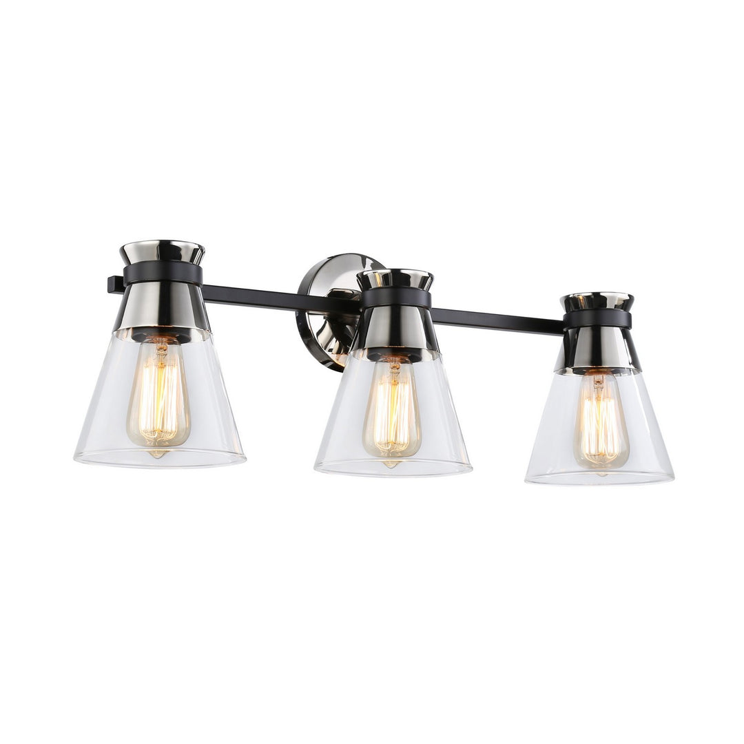 Artcraft Kanata AC11803NB Bath Vanity Light 26 in. wide - Black & Brushed Nickel