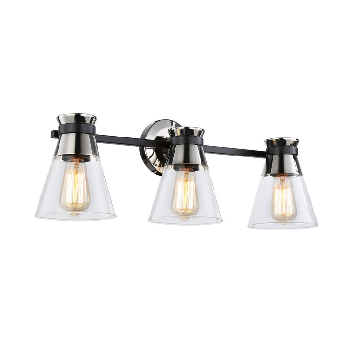 Artcraft Kanata AC11803NB Bath Vanity Light 26 in. wide - Black & Brushed Nickel