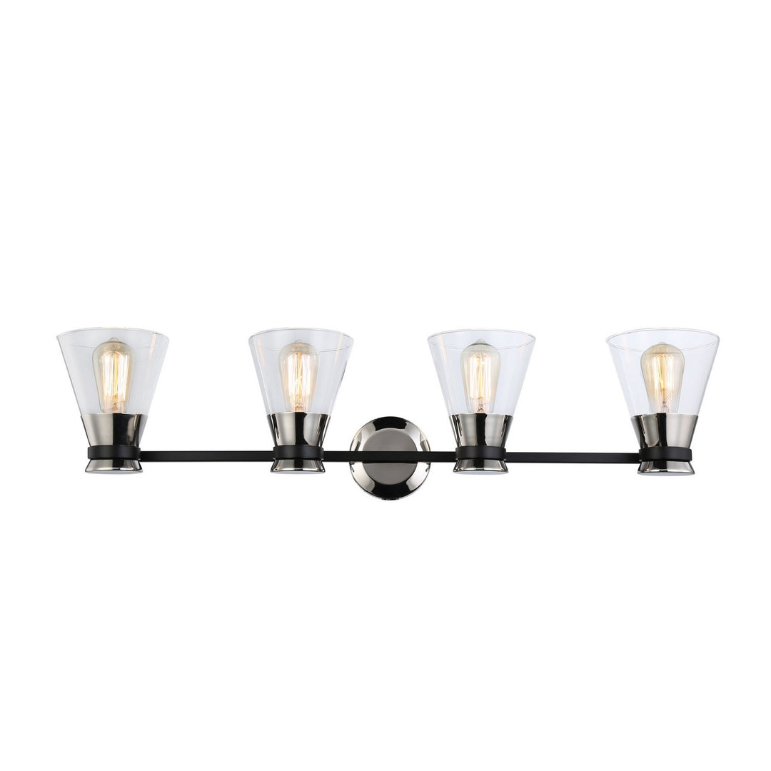 Artcraft Kanata AC11804NB Bath Vanity Light 36 in. wide - Black & Brushed Nickel