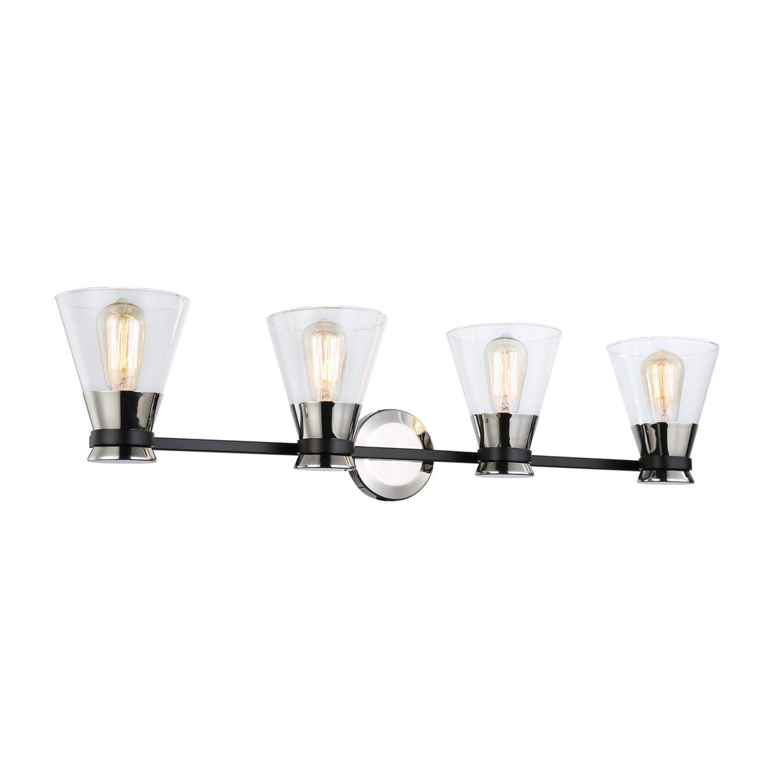 Artcraft Kanata AC11804NB Bath Vanity Light 36 in. wide - Black & Brushed Nickel