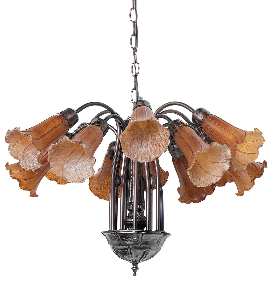 Meyda Tiffany Amber 121624 Chandelier Light - Mahogany Bronze