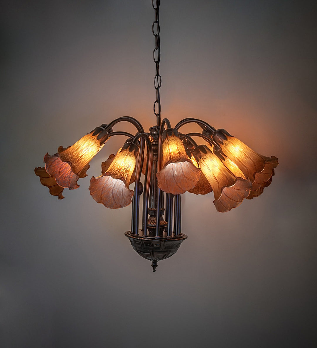 Meyda Tiffany Amber 121624 Chandelier Light - Mahogany Bronze