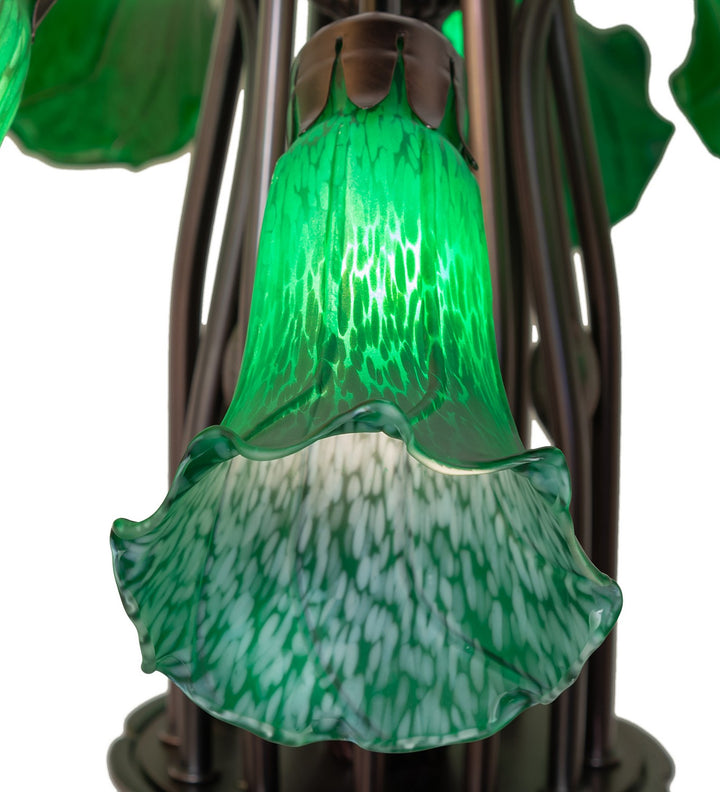 Meyda Tiffany Green 14136 Chandelier Light - Mahogany Bronze