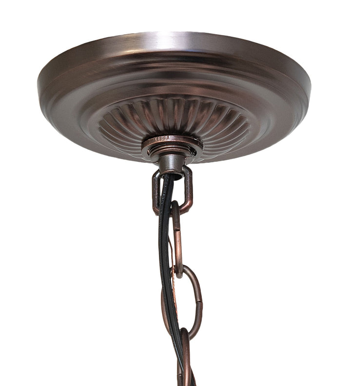 Meyda Tiffany Seafoam/Cranberry 185083 Chandelier Light - Mahogany Bronze