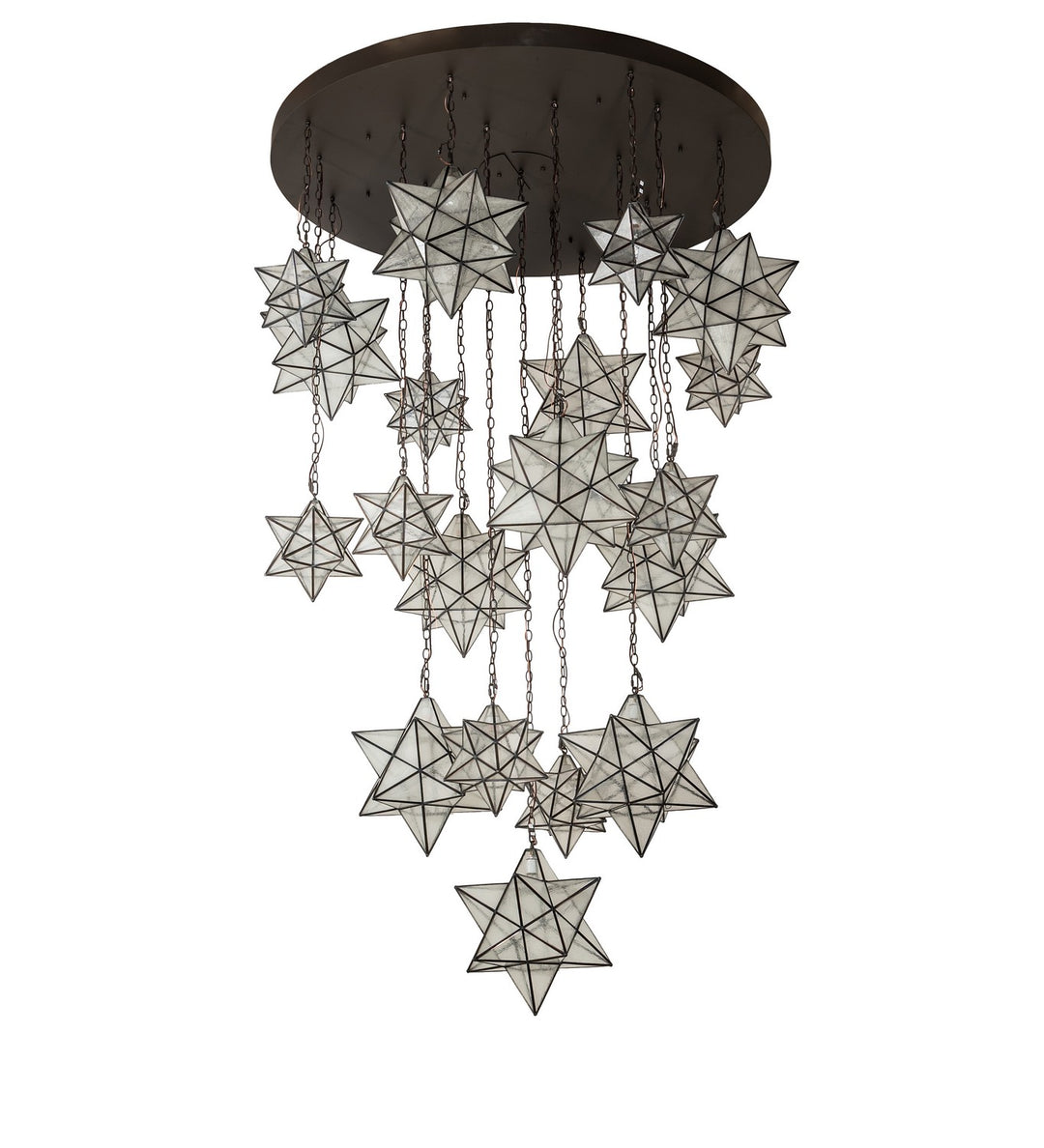 Meyda Tiffany Moravian Star 245098 Chandelier Light - Mahogany Bronze