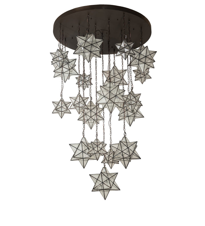 Meyda Tiffany Moravian Star 245098 Chandelier Light - Mahogany Bronze