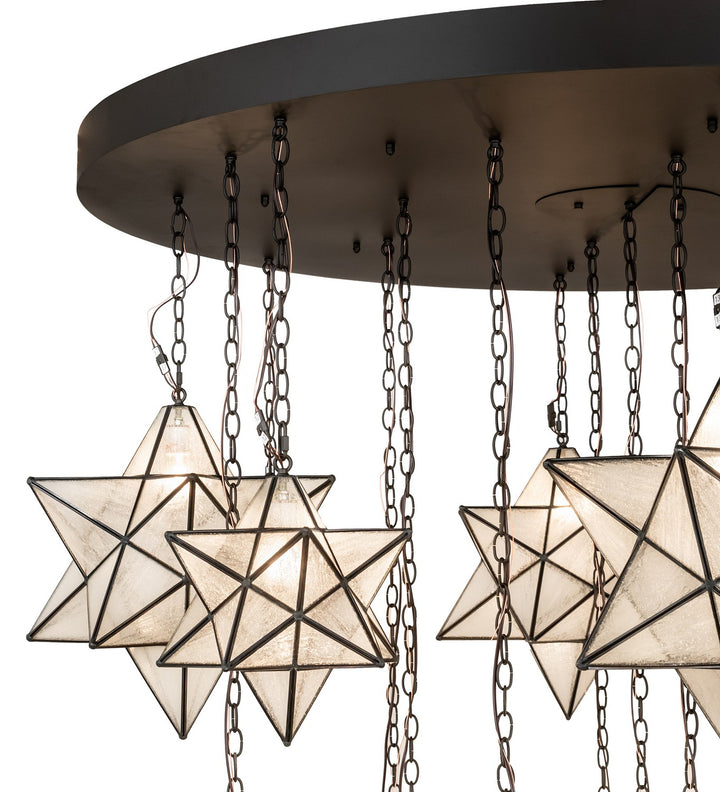 Meyda Tiffany Moravian Star 245098 Chandelier Light - Mahogany Bronze