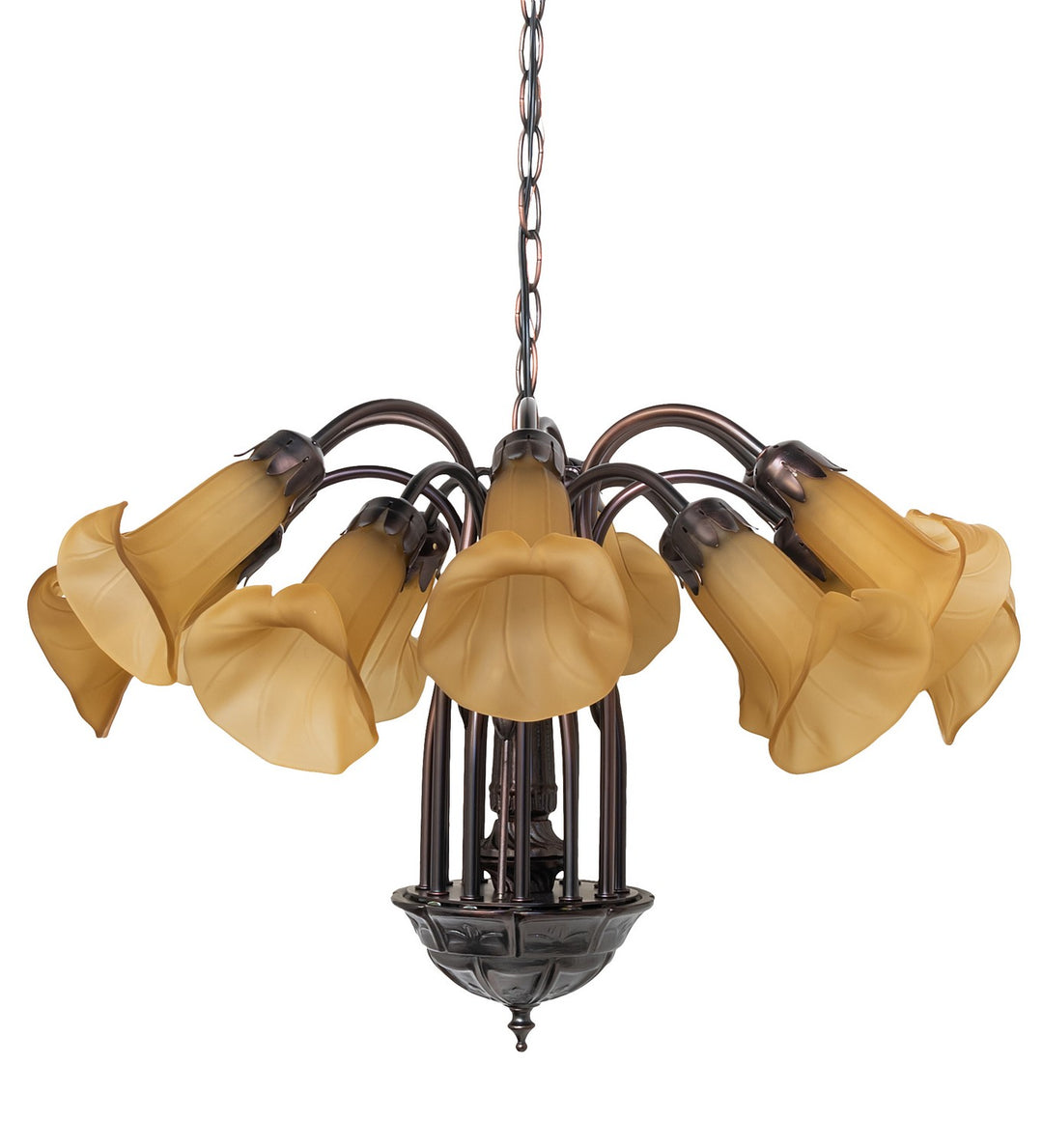 Meyda Tiffany Amber 251602 Chandelier Light - Mahogany Bronze