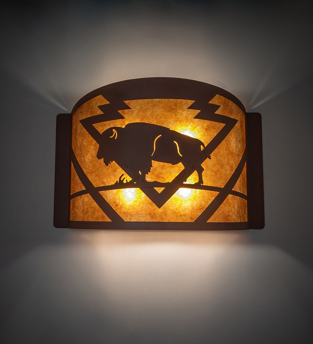 Meyda Tiffany Lone Buffalo 259241 Wall Light - Rust