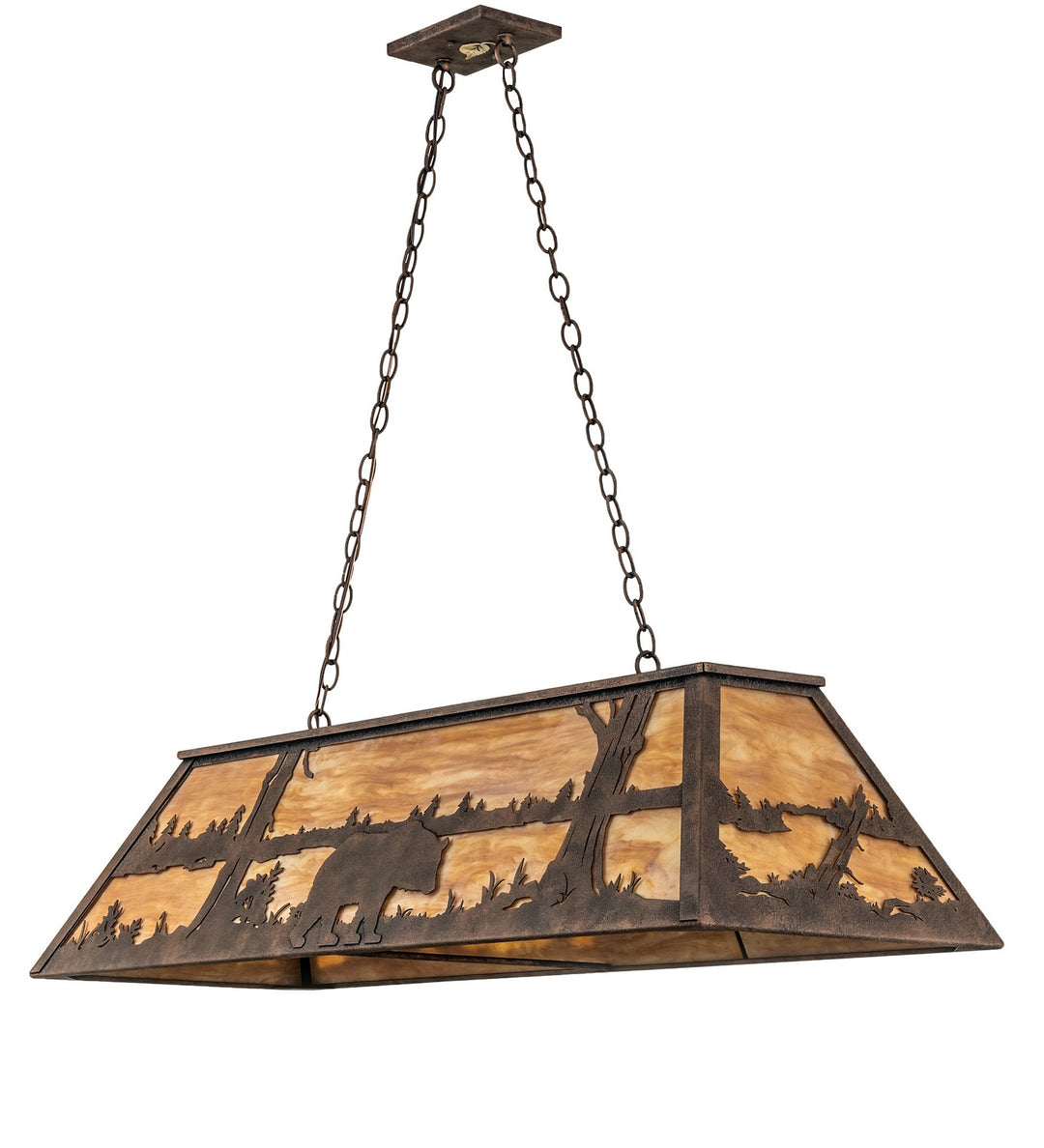 Meyda Tiffany Bear At Lake 259408 Pendant Light - Antique