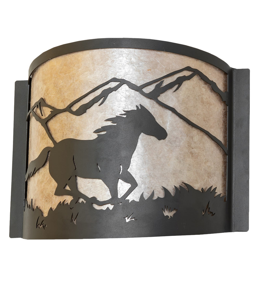 Meyda Tiffany Running Horses 259844 Wall Light - Wrought Iron