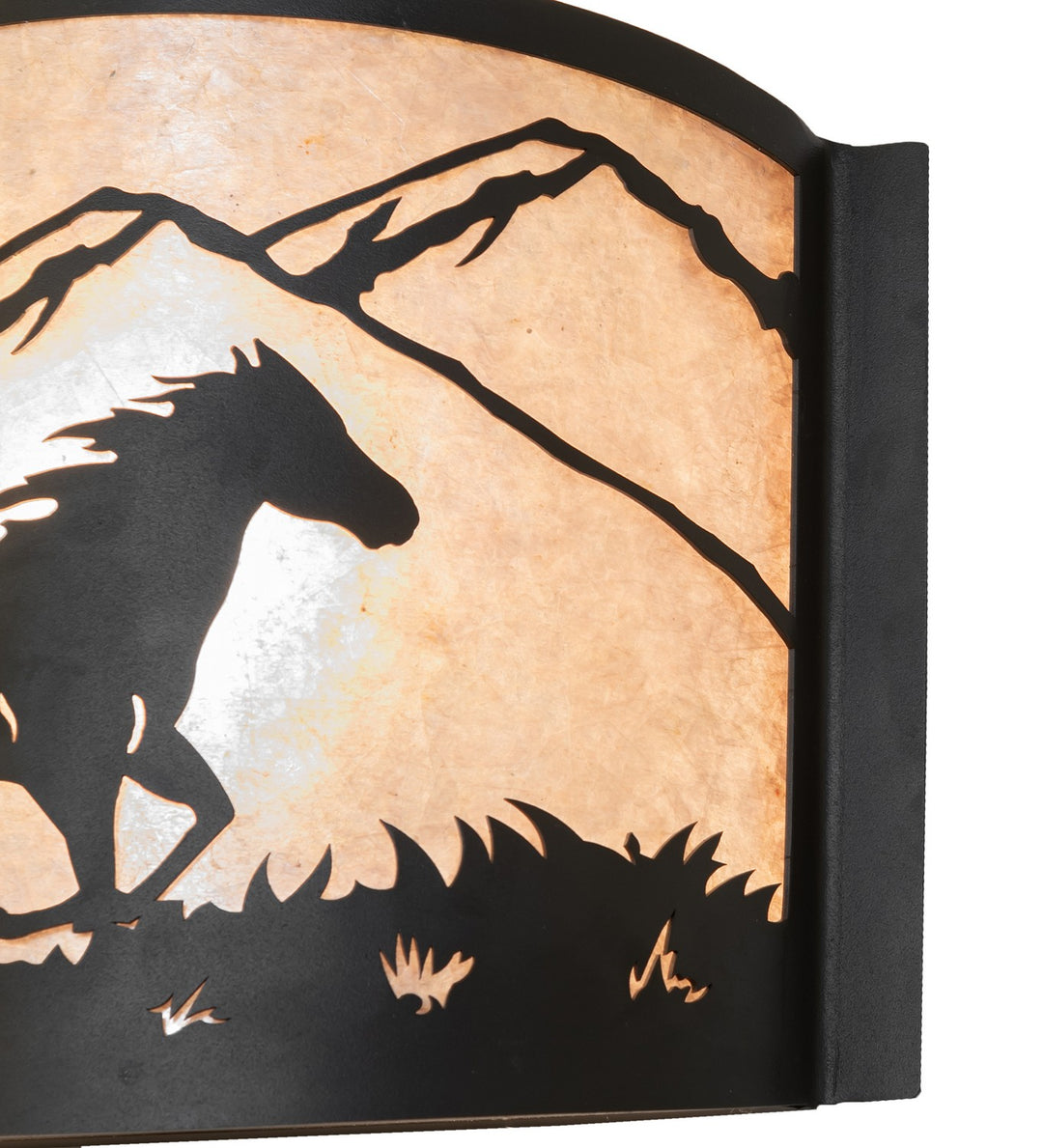 Meyda Tiffany Running Horses 259844 Wall Light - Wrought Iron