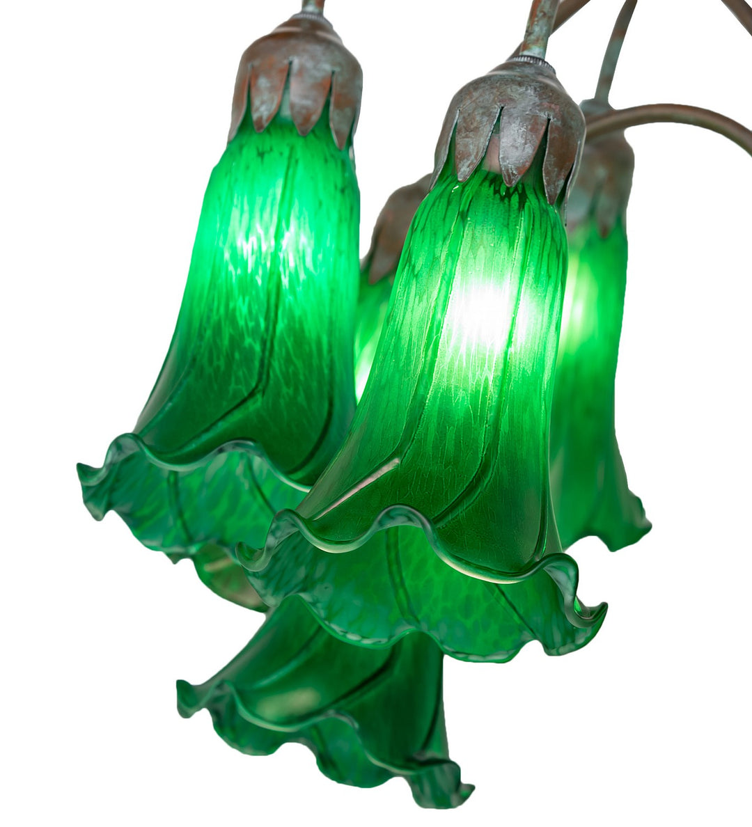 Meyda Tiffany Lighting 262115 Green 12 Light Floor Lamp Lamp Bronze / Dark