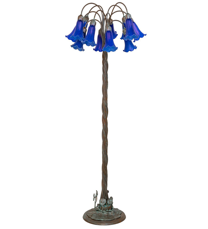 Meyda Tiffany Lighting 262117 Blue 12 Light Floor Lamp Lamp Bronze / Dark