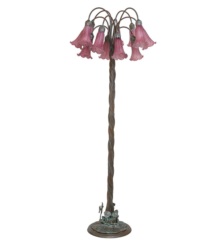 Meyda Tiffany Lighting 262120 Lavender 12 Light Floor Lamp Lamp Bronze / Dark