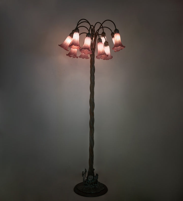 Meyda Tiffany Lighting 262120 Lavender 12 Light Floor Lamp Lamp Bronze / Dark