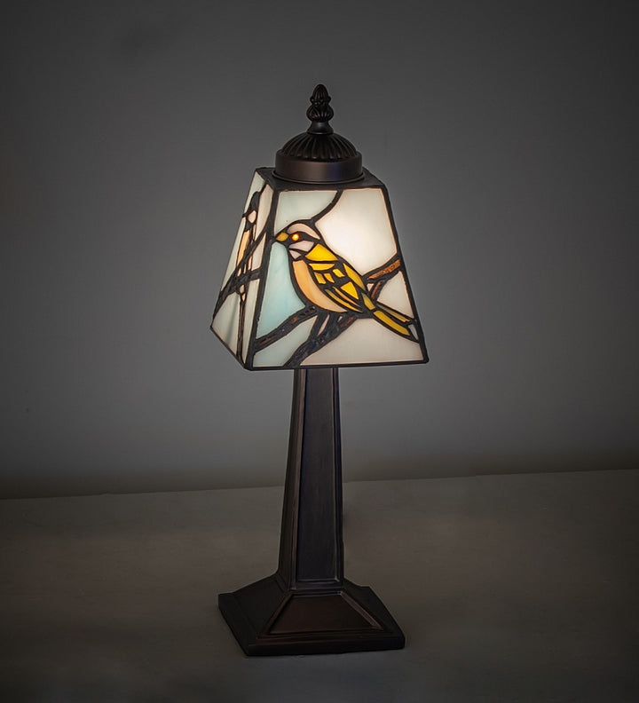 Meyda Tiffany Lighting 262793 Backyard Friends One Light Mini Lamp Lamp Bronze / Dark