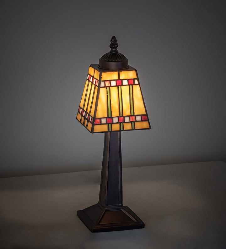 Meyda Tiffany Lighting 262806 Prairie Corn One Light Mini Lamp Lamp Bronze / Dark
