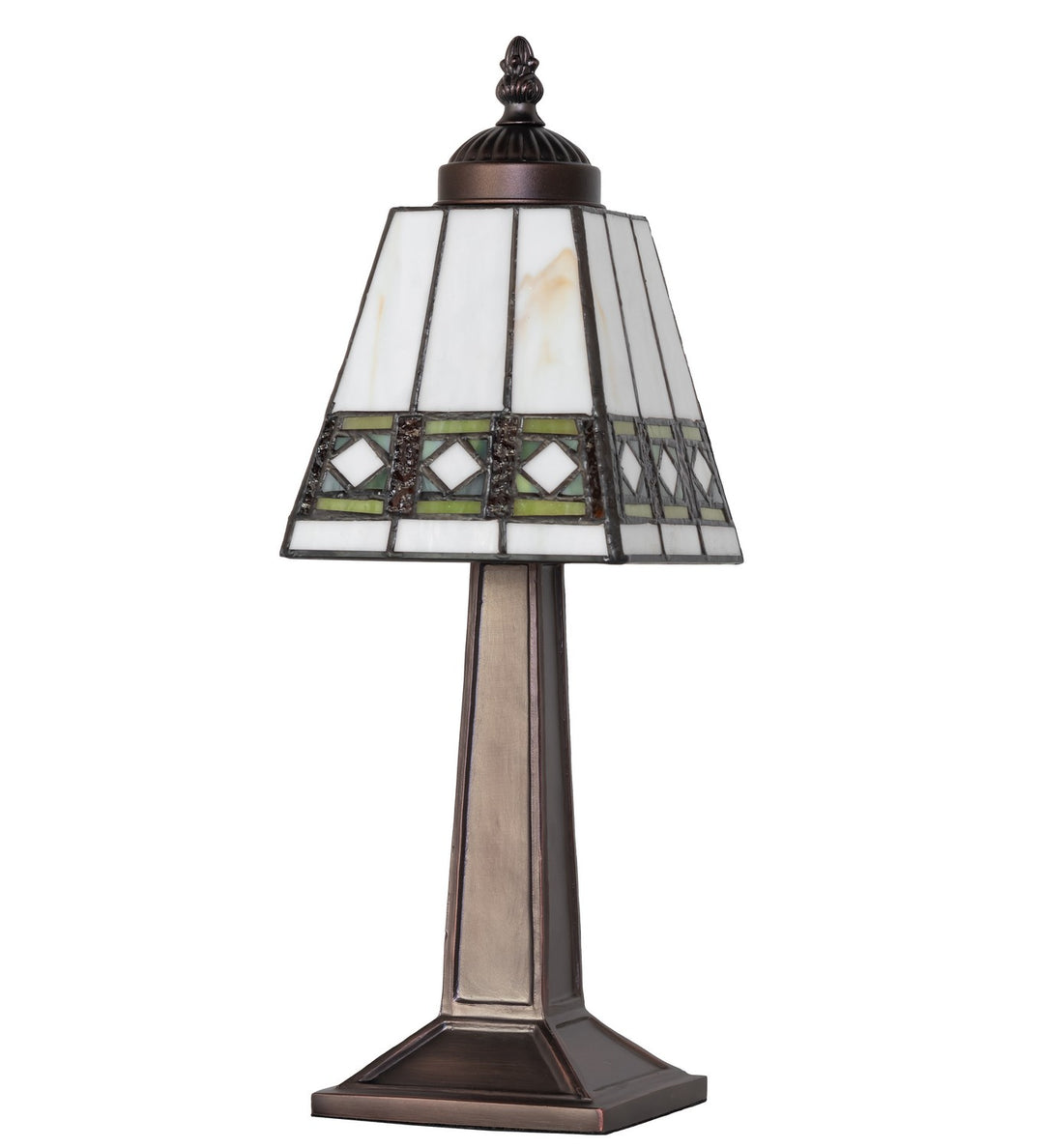 Meyda Tiffany Lighting 262809 Diamond Band Mission One Light Mini Lamp Lamp Bronze / Dark