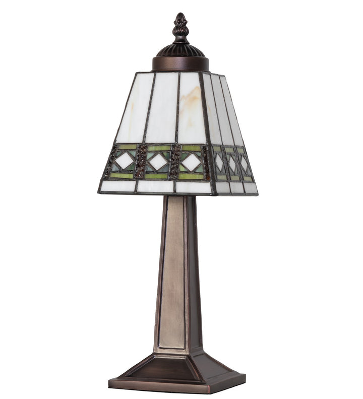 Meyda Tiffany Lighting 262809 Diamond Band Mission One Light Mini Lamp Lamp Bronze / Dark