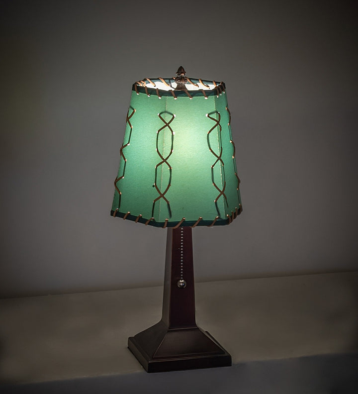 Meyda Tiffany Lighting 263177 Greenwood One Light Mini Lamp Lamp Bronze / Dark