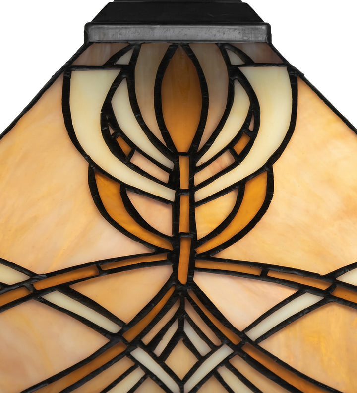 Meyda Tiffany Lighting 263183 Glasgow Bungalow Two Light Table Lamp Lamp Bronze / Dark
