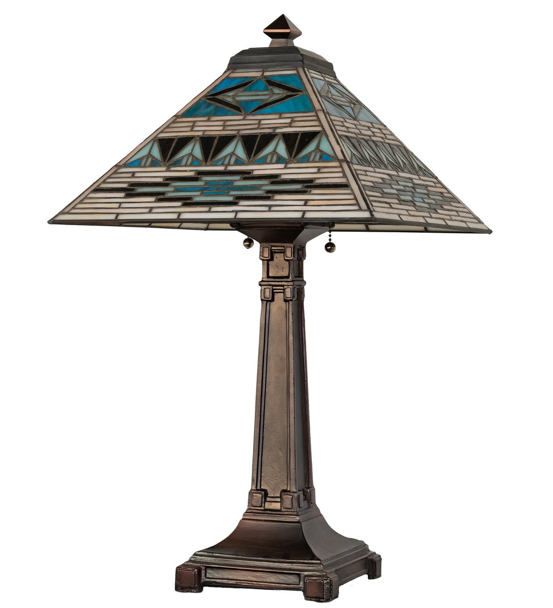 Meyda Tiffany Lighting 263186 Valencia Mission Two Light Table Lamp Lamp Bronze / Dark
