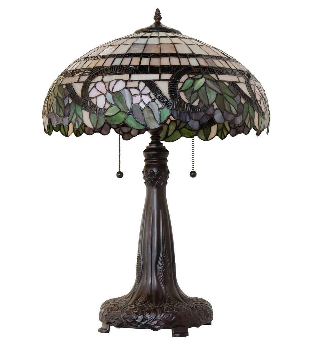 Meyda Tiffany Lighting 263212 Handel Grapevine Two Light Table Lamp Lamp Bronze / Dark