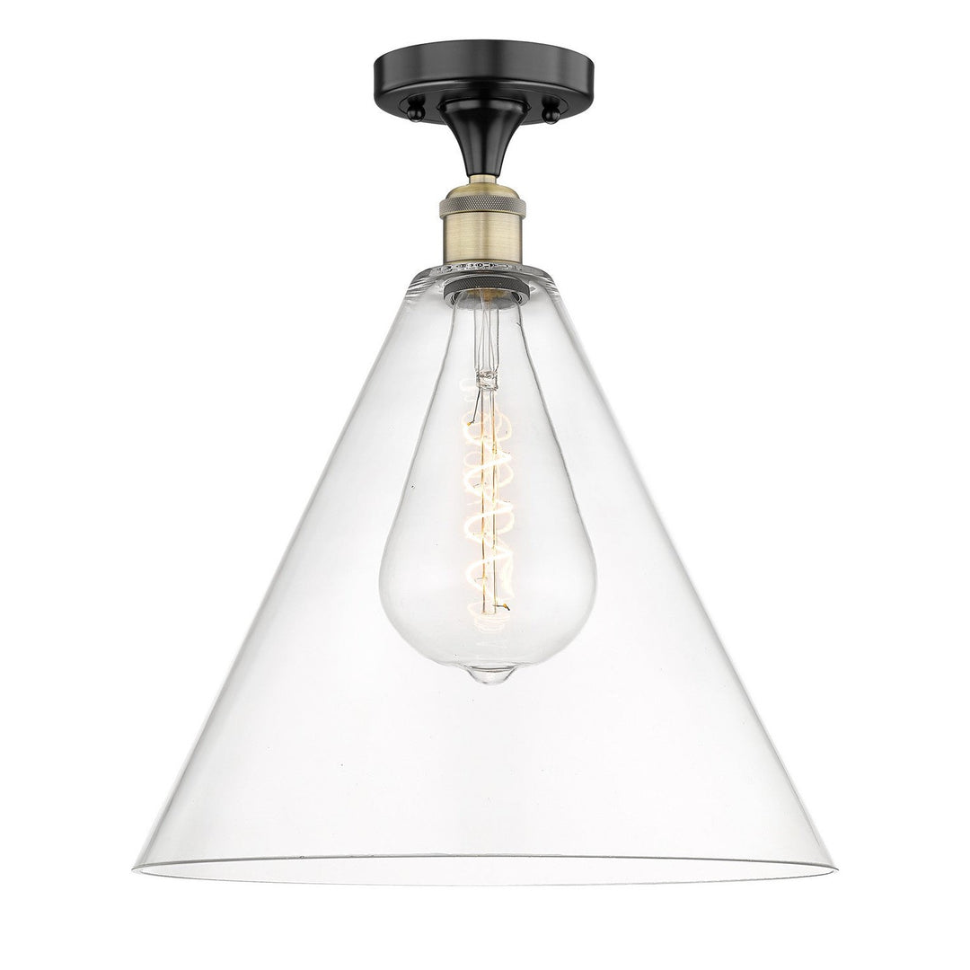 Innovations Edison 616-1F-BAB-GBC-162 Ceiling Light - Black Antique Brass