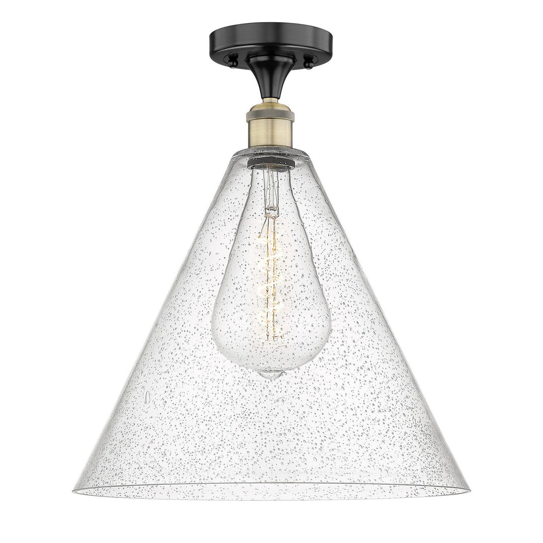 Innovations Edison 616-1F-BAB-GBC-164 Ceiling Light - Black Antique Brass