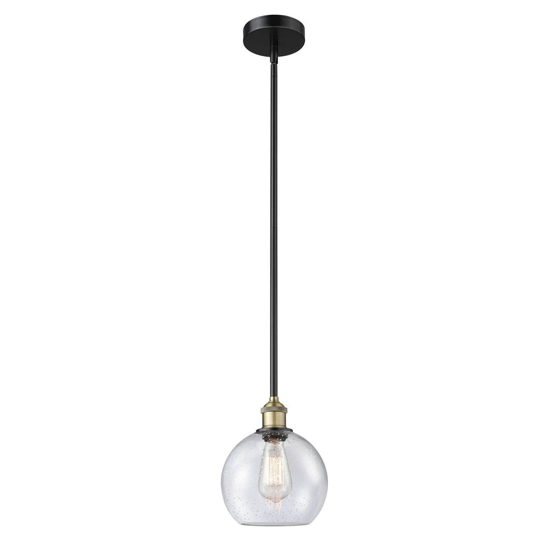 Innovations Edison 616-1S-BAB-G124-8 Pendant Light - Black Antique Brass