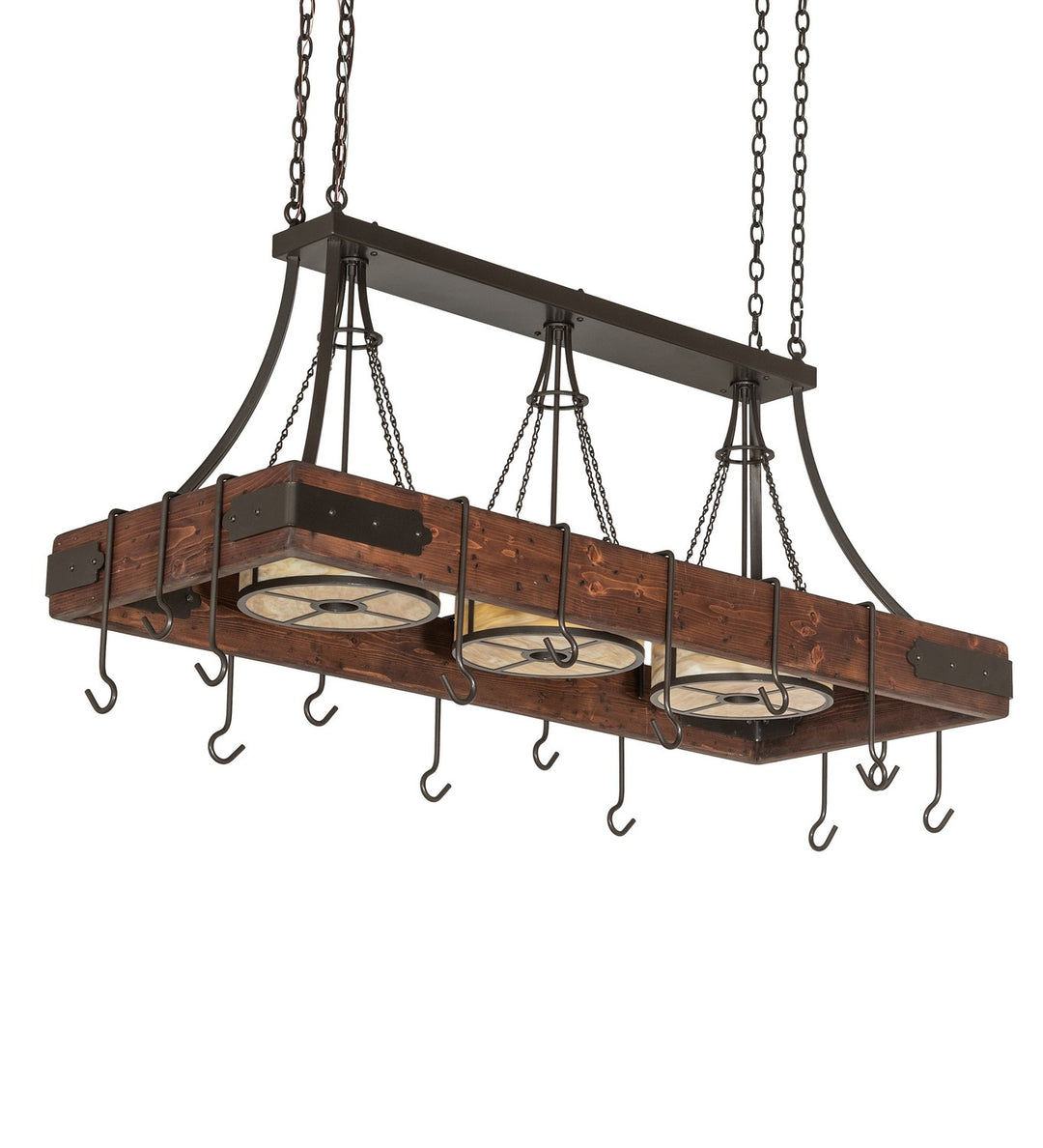 Meyda Tiffany 257727 Pendant Light - Bronze, Natural Wood