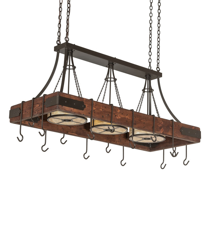 Meyda Tiffany 257727 Pendant Light - Bronze, Natural Wood