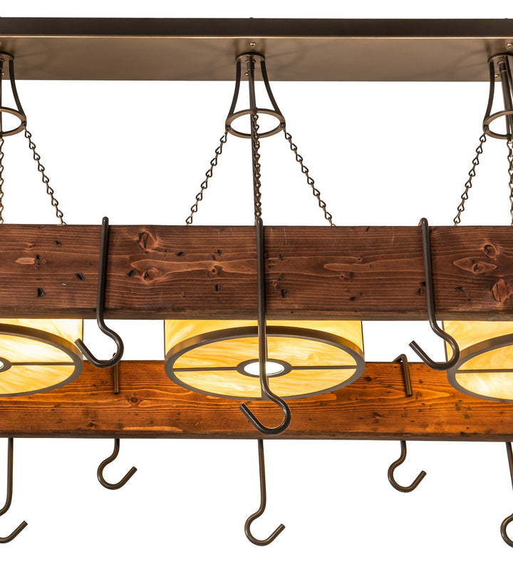 Meyda Tiffany 257727 Pendant Light - Bronze, Natural Wood