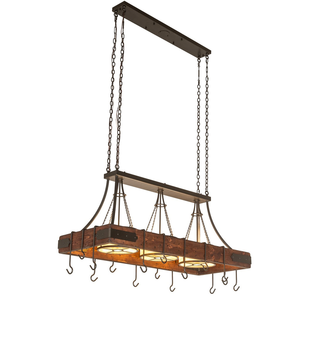 Meyda Tiffany 257727 Pendant Light - Bronze, Natural Wood