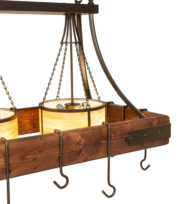 Meyda Tiffany 257727 Pendant Light - Bronze, Natural Wood