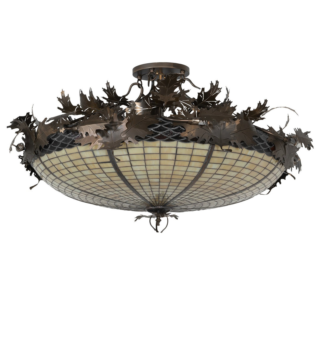 Meyda Tiffany Acorn & Oak Leaf 259480 Ceiling Light - Antique Copper