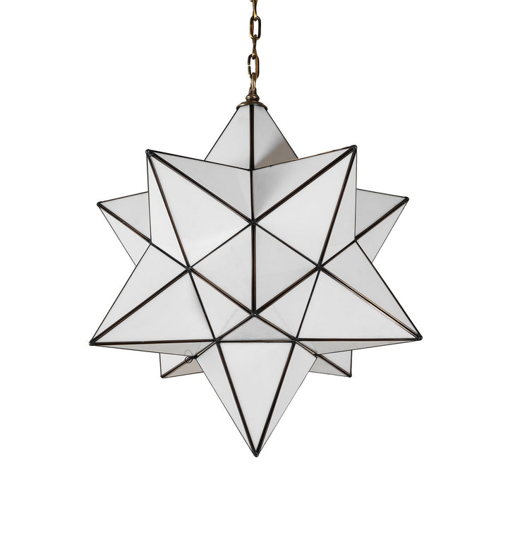 Meyda Tiffany Moravian Star 260247 Chandelier Light - Antique Brass