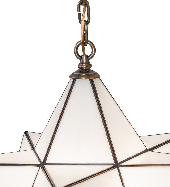 Meyda Tiffany Moravian Star 260247 Chandelier Light - Antique Brass