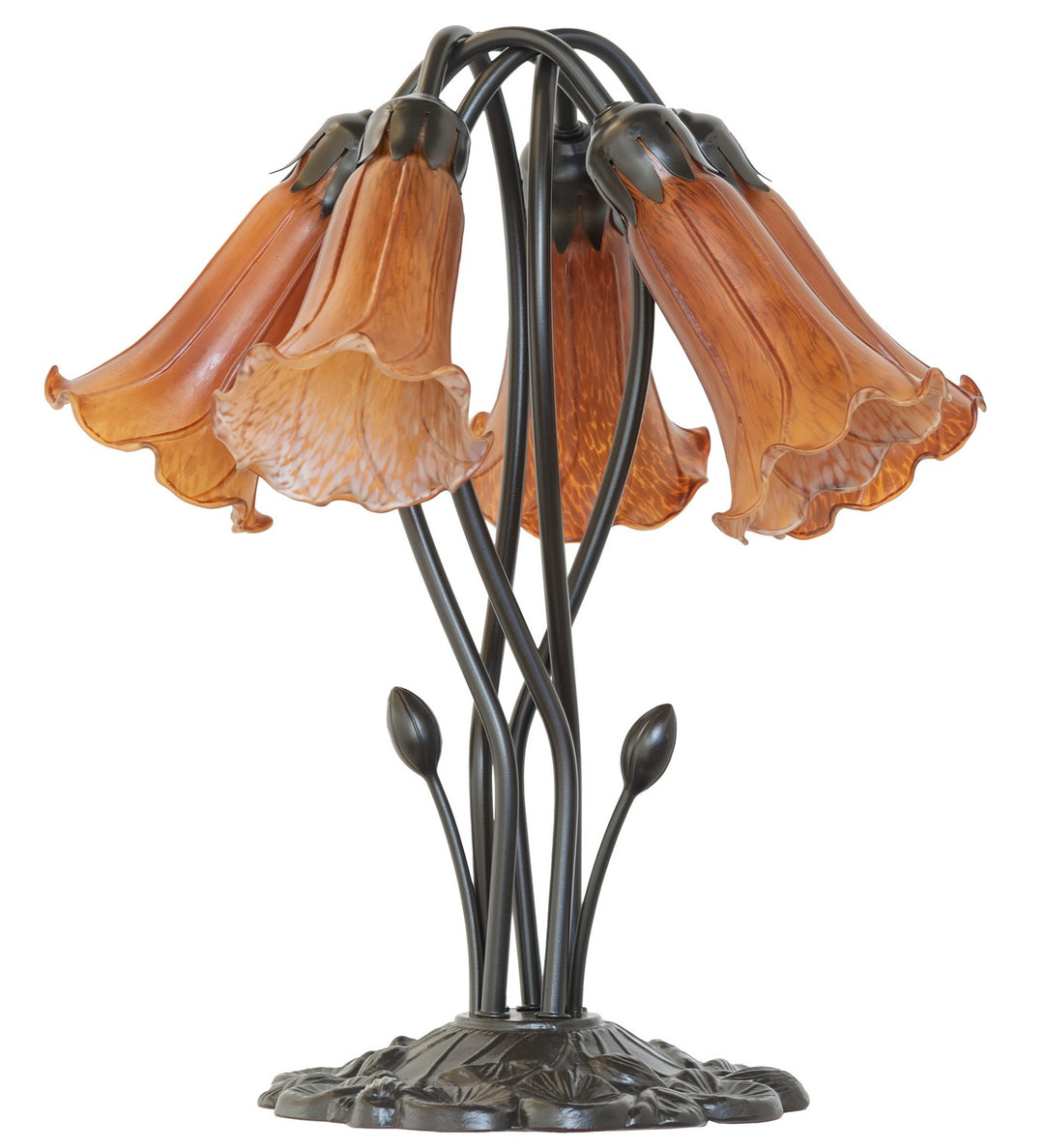 Meyda Tiffany Lighting 262218 Amber Five Light Table Lamp Lamp Bronze / Dark