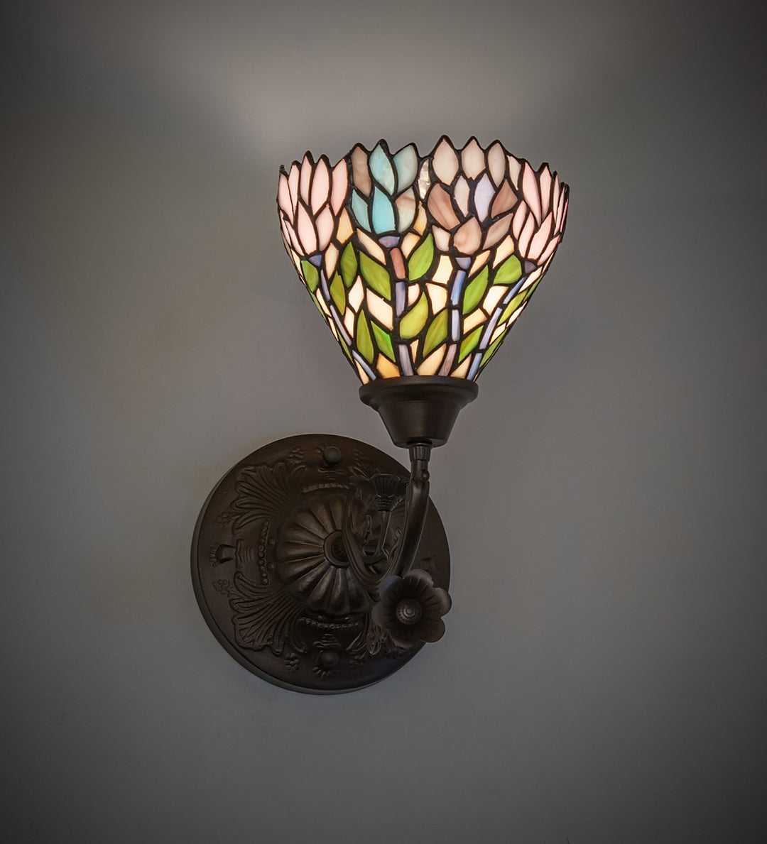 Meyda Tiffany Wisteria 36114 Wall Light - Mahogany Bronze