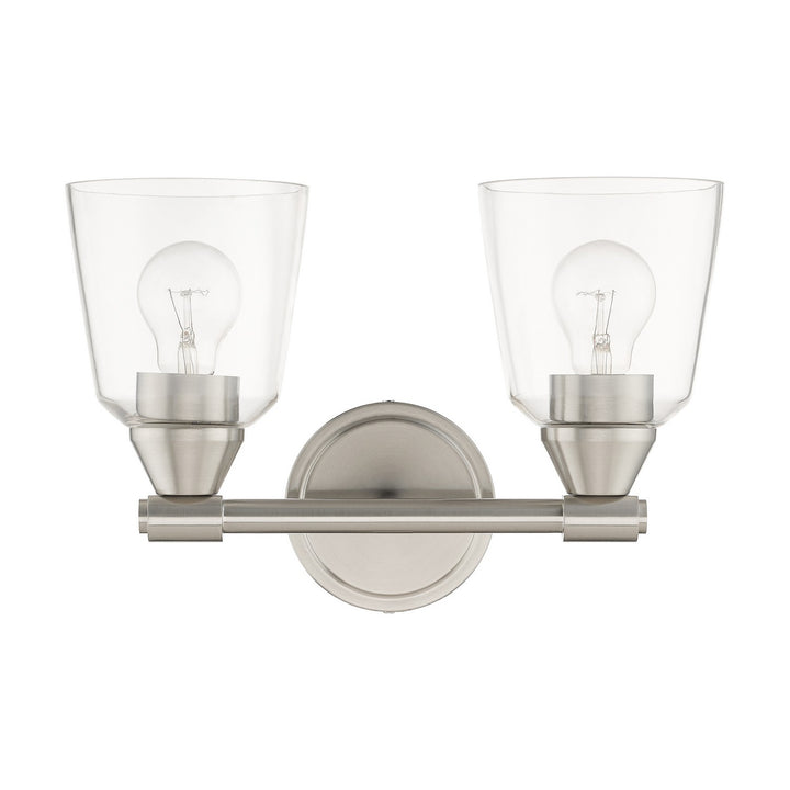 Livex Catania 16782-91 Bath Vanity Light 14 in. wide - Brushed Nickel